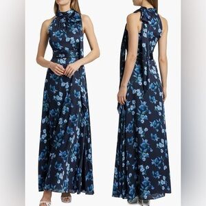 Sachin + Babi Navy Floral Maxi Dress with Blue Flowers